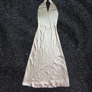 Show Me Your MuMu Jasmine Halter Dress in Champagne
